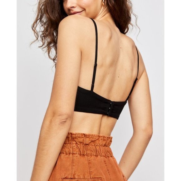 FREE PEOPLE | Women's Black Suri Stretch Woven Bralette | Size XS - Picture 4 of 5